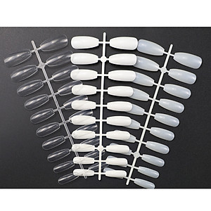 Hộp 100 móng tay úp liền mạch trong suốt bằng acrylic cho nữ