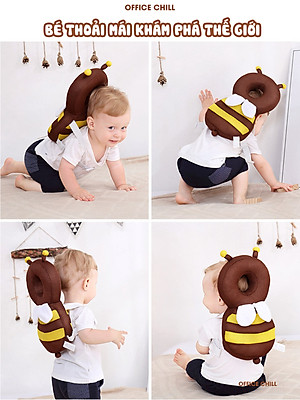 Gối Bảo Vệ Toàn Diện Đầu, Cổ, Cột Sống Cho Bé Tập Đi OFFICE CHILL Lá Chắn Đầu Tiên Bảo Vệ Trí Não Của Bé