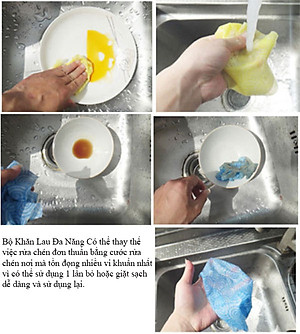 Combo 6 Cuộn Khăn Lau Đa Năng ( 6 Cuộn - 300 khăn ) Tiện Ích