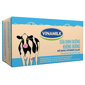 Thùng 48 Bịch Sữa Dinh Dưỡng Vinamilk Không Đường (220ml / Bịch)