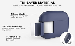 Ốp Silicon Cho Airpods PRO 2 Kai.N_Bounce Silicone Kèm Dây Đeo_ Hàng Chính Hãng