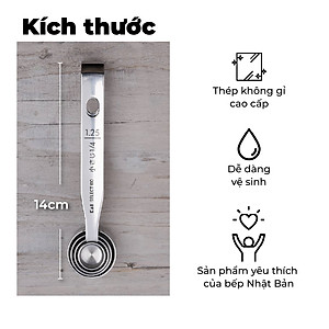Bộ Muỗng Đong Định Lượng KAI Nhật Bản - Select 100 - Bộ 4 Cái/5 Cái