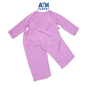 Bộ quần áo bà ba dài unisex Tím trơn lụa ngọc trai - AICDBG6BOGQP - AIN Closet