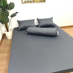 Ga chống thấm trơn 1 màu Xám vải Cotton mềm mại thoáng mát chính hãng