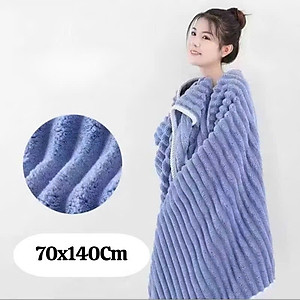 Khăn Tắm Sóng Nước Siêu Thấm Hút – Khăn Mặt Sợi Cuộn To, Kích Thước 70x140cm, Chất Liệu Cao Cấp, Dày Dặn, Không Rụng Lông - HÀNG CHÍNH HÃNG MINIIN