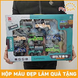 Bộ xe công trình đồ chơi cho bé mô hình xe ô tô cần cẩu xe ben cở cát xe bồn trộn bê tông đồ chơi