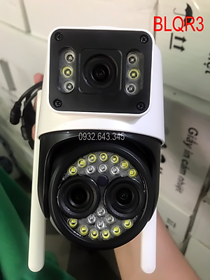 Camera IP WiFi Yoosee R3 Có 3 Mắt Ngoài Trời Xem 3 Màn Hình Cùng Lúc, Độ Phân Giải 8.0Mpx - Hàng Chính Hãng