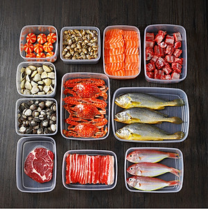 Bộ 03 hộp thực phẩm chữ nhật Nakaya 830ml hàng nội địa Nhật Bản K.124#