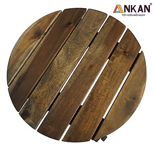 Đế Lót Chậu Cây Có Bánh Xe Thương Hiệu ANKAN, Kệ Để Chậu Cây Cảnh, Có Bánh Xe, Mặt Tròn Bằng Gỗ Tràm, Màu Đen Đường Kính 30 Cm, Tải Trọng 60kg, Thích Hợp Để Đặt Chậu Cây Trong Nhà, Ngoài Trời, Tiện Lợi Di Chuyển