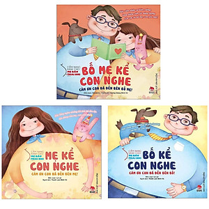 Combo 3 cuốn Cẩm nang dành cho mẹ bầu và thai nhi : Bố mẹ kể con nghe + Mẹ kể con nghe + Bố kể con nghe   - ( tặng kèm Bookmark  Aha 