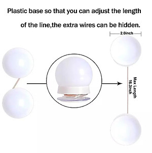 Chuỗi dây đèn led gương trang điểm 10 bóng 5 màu điều chỉnh