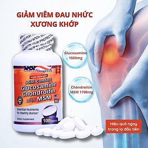 (HSD 06/2026) Viên Uống Glucosamine Chondroitin With Msm Giúp Giảm Đau Do Viêm Xương Khớp Hộp 100 Viên