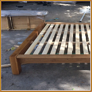 Giường ngủ Juno sofa gỗ sồi màu tự nhiên 210 x 195 x 105cm