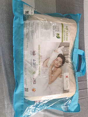 Gối nằm Cao Su Thiên Nhiên  Honey Nơ Vạn Thành 38x53x10cm-Êm ái-đàn hồi.