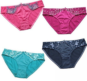 Combo 5 quần lót nữ thun lạnh ren thêu màu ngẫu nhiên MK03