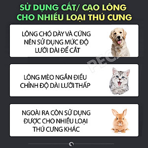 Tông đơ cắt tỉa lông thú cưng Kemei KM-CW10 công suất mạnh 5W sạc nhanh USB chuyên nghiệp phù hợp cắt lông chó, mèo