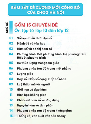 Sách ôn thi đánh giá năng lực Hà Nội HSA 2025 - Tổng ôn phần toán học và xử lý số liệu Moonbook