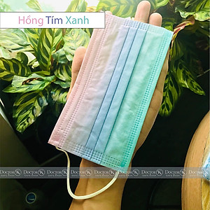 < 1 BỊCH 10 CÁI> Khẩu trang y tế NHIỀU MÀU -  Color Mask Gradient - Chất vải Spunlace mềm mại  - An tâm sử dụng