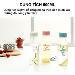 Bình nước nhựa Lock&Lock Milky dung tích 500ml BPA Free HAP654