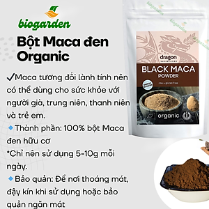 Bột Maca đen hữu cơ 100gr - Dragon Superfoods