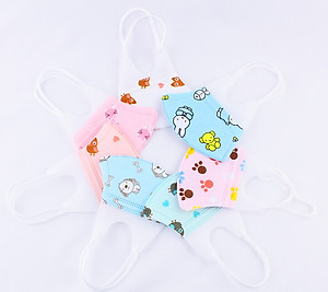 Set 5 Khẩu Trang Kháng Khuẩn Chống Bụi Cho Bé Loại Dày Size 0-3 tuổi (Màu Ngẫu Nhiên)