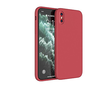 Ốp lưng silicon case cho iPhone Xs Max chống bám bẩn mặt lưng siêu mềm mịn, có gờ bảo vệ camera - hàng nhập khẩu