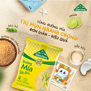 [Túi 1Kg] Combo 3 Đường mía thiên nhiên Biên Hòa 1kg/túi