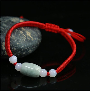 Vòng tay nam nữ may mắn hút lộc ngọc tự nhiên hình trống chọn mã (Giao mầu theo tự nhiên)