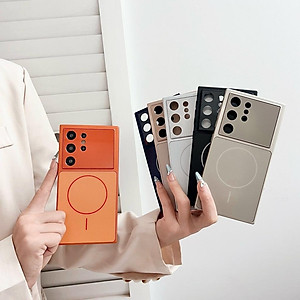 Ốp Lưng Từ Tính Cho Galaxy S25 Ultra / S24 Ultra Nhựa Cứng Mờ Tráng Gương - BUM STORE GALAXY CASE