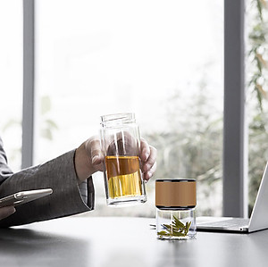 Bình lọc trà travel Samaglas C002C (238ml) - Nâu