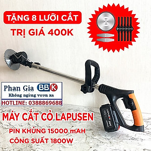 Máy cắt cỏ, tỉa cành cầm tay LAPUSEN pin khủng 15000mah, động cơ mạnh 1800w