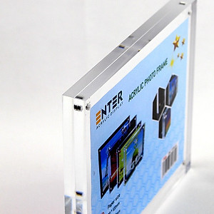 Khung hình mica cao cấp Enter FR08 150x200mm mica 10mmx2, Khung ảnh để bàn nam châm, Khung bằng khen