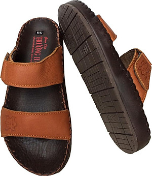 Dép quai ngang nam da bò cao cấp Trường Hải QN335