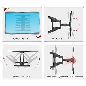 Giá Treo Tivi Góc Xoay Đa Năng 45 - 80 Inch Model: NB P6 - HÀNG CHÍNH HÃNG