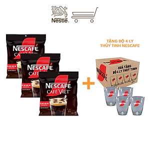 [Tặng Ca đá 900ML] Combo 3 Bịch Cà phê Hòa tan NESCAFÉ CAFÉ VIỆT 35 gói Vị Mạnh đặc trưng