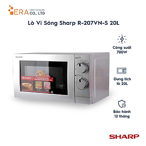 Lò Vi Sóng Sharp R-207VN-SL (20L) - Hàng Chính Hãng