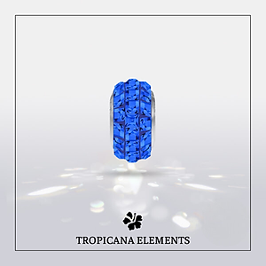 Lắc Tay Tropicana Phối Charm Swarovski Pha Lê Màu Xanh Dương