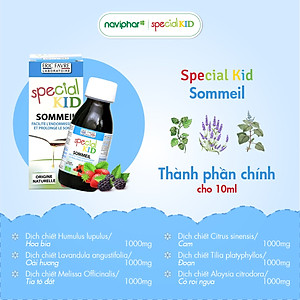 TPBVSK Special Kid Sommeil – Giúp ngủ ngon giấc, ngủ sâu giấc (125ml) [Siro – Nhập khẩu Pháp]