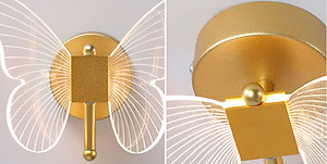 Đèn tường LED hình con bướm độc đáo trang trí nội thất hiện đại - 3 chế độ ánh sáng [ẢNH VIDEO THẬT 100%]
