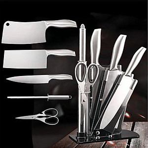 Bộ dao 6 món nhà bếp Nhật Bản siêu sắc bén cao cấp - Logo trên thân dao ngẫu nhiên - Chính hãng