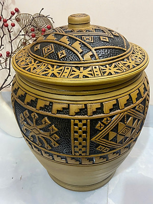 Thùng chum sành hũ gạo Bát Tràng 20 kg mẫu mới nhất 