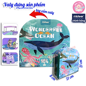 Đồ chơi xếp hình Mideer Puzzle MD3110 - Valy xếp hình Đại dương tuyệt diệu - 104 mảnh ghép