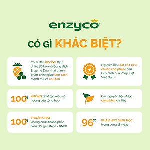 Nước Tẩy Nhà Vệ Sinh Sinh Học ENZYCO 860ml - Chiết Xuất Bồ Hòn Và Enzyme Dứa, Hương Thơm Từ Khuynh Diệp