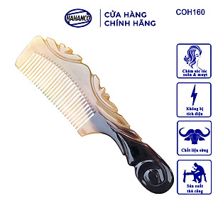  Lược Sừng Vân Nưa Chuôi Cuốn (Size: XL-20cm) Họa Tiết Uốn Lượn Sắc Sảo, Chăm sóc tóc - COH160