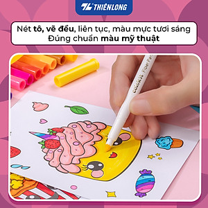 Bút lông màu Fiber Pen Thiên Long Colokit an toàn sử dụng tô màu, vẽ tranh, calligraphy, 20 màu basic FP-C03