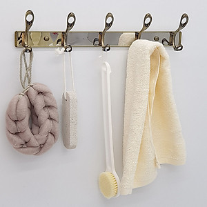 Móc treo quần áo 5 chấu mạ Đồng giả cổ Eurolife EL-M3 (Vàng)