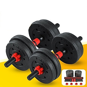 Bộ tạ miếng nhựa đen PVC 10KG đa năng thiết kế mới nhất Cao Cấp 