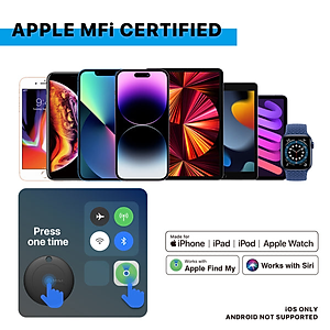 Thiết Bị Định Vị MiLi MiTag HD-P16 Tương thích App Find My Trên I.phone, Chống Nước IP67, Kết Nối 120m - Hàng Chính Hãng