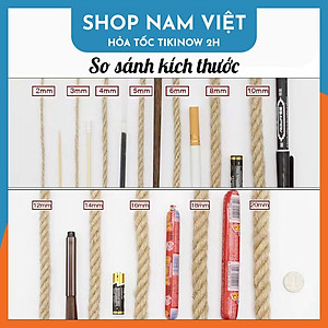 Dây Thừng Trang Trí Nhà Cửa Sợi Gai Tự Nhiên (Bán Theo Mét)