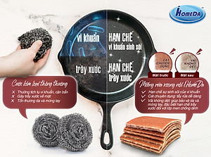 Gói 10 Miếng rửa xoong nồi tiện dụng Ihomeda - Set 10 Ihomeda pan srubbers